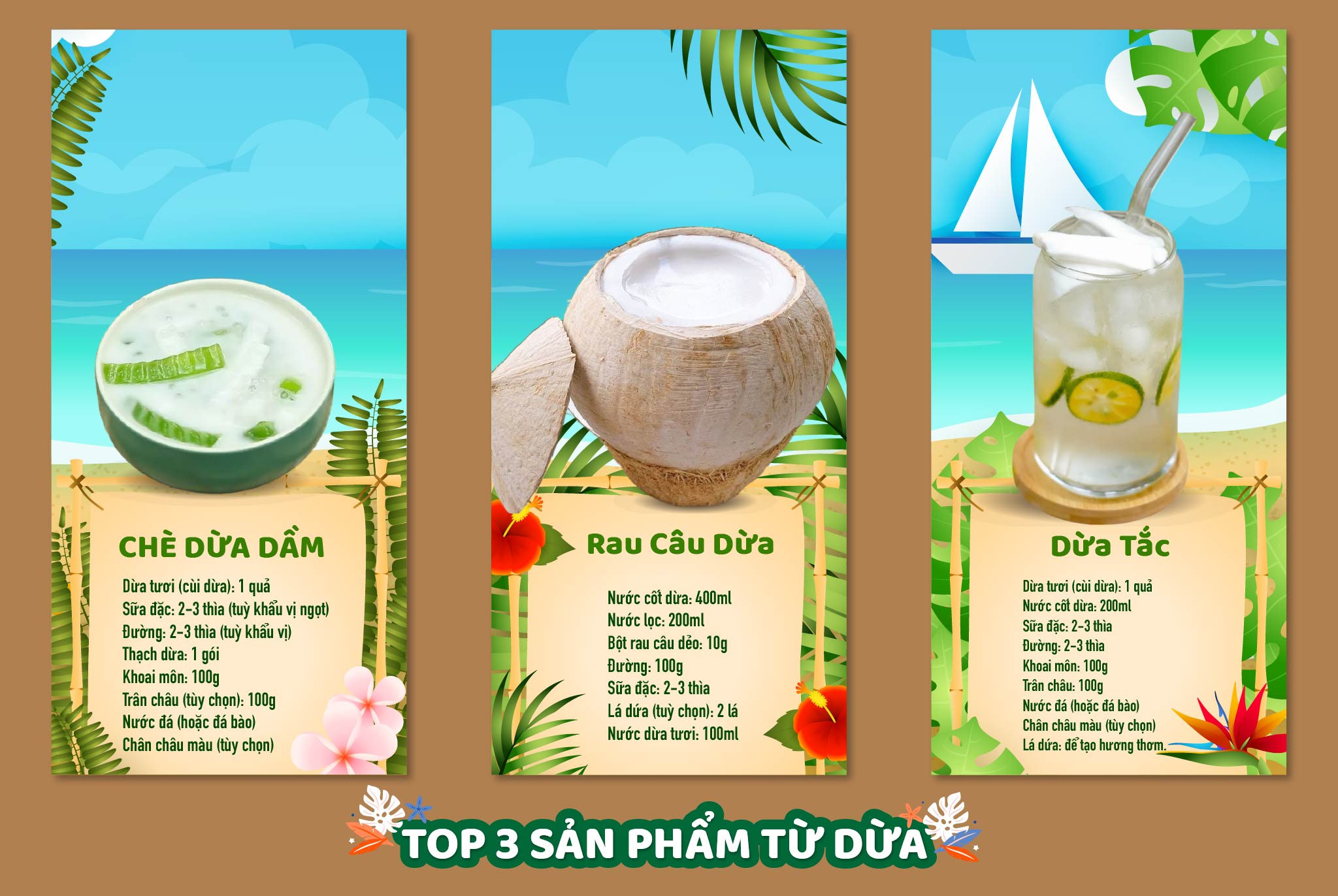 DỪA XIÊM XANH – SỰ TƯƠI MÁT TỪ THIÊN NHIÊN VÀ CÁC MÓN ĂN GIẢI NHIỆT MÙA HÈ