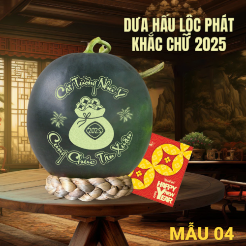 dưa hấu khắc chữ